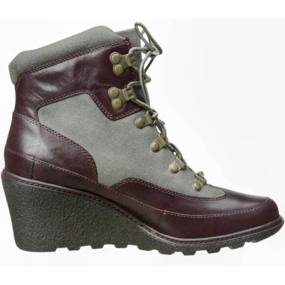 TIMBERLAND Amston Leather Wedge Ankle Boot Size 6.5 - Picture 1 of 9